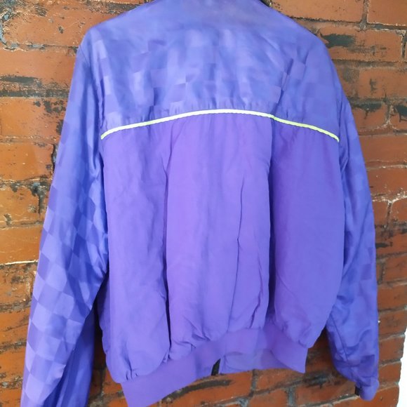 vintage Arctic Cat neon purple checker zip-up winter jacket - Picture 5 of 9